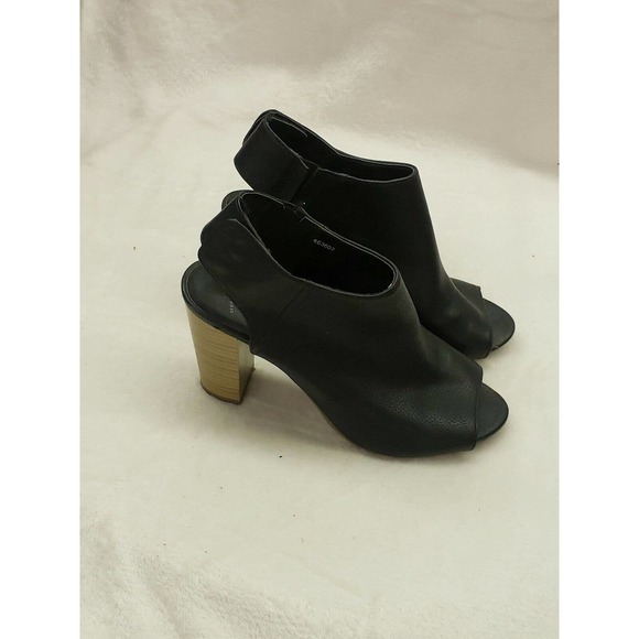 Gap Womens Black Peeptoe Strap on Platform 3" Heels Size 7 - Picture 3 of 12